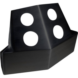 PartzBiz HD DS05060900 - Speed Merchant SM Black Powder-Coated Frame Skid Plates for Harley FXR Models | SM-FXSP-B