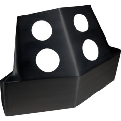 PartzBiz HD DS05060830 - Speed Merchant SM Black Powdercoated Frame Skid Plates for Harley FXD Dyna 06-16 | SM-DSP-06-2
