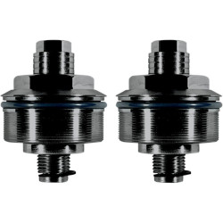 PartzBiz HD DS04040277 - Speed Merchant SM ตัวปรับพรีโหลดสีดำ 49มม. ฝาครอบโช้ค Harley FXD FXDWG & V-Rod | SM49A-1