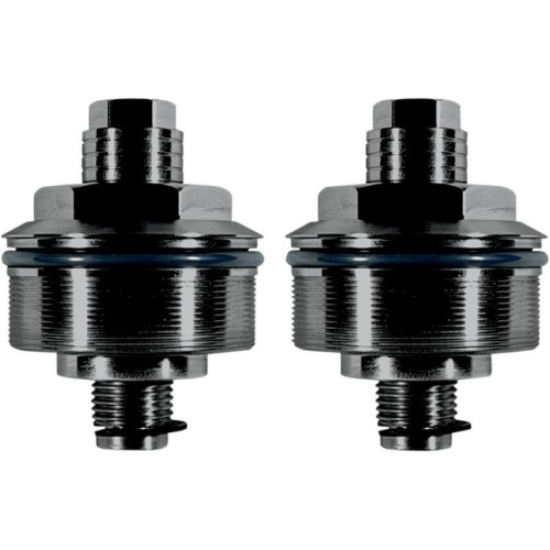 PartzBiz HD: 4403083-Speed Merchant SM ตัวปรับพรีโหลดสีดำ 49มม. ฝาครอบโช้ค Harley FXD FXDWG & V-Rod | SM49A-1