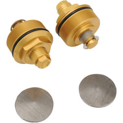 PartzBiz HD DS04040296 - Speed Merchant SM Gold ตัวปรับพรีโหลด 49มม. ฝาครอบโช้ค Harley FXD FXDWG & V-Rod | SM49A-3