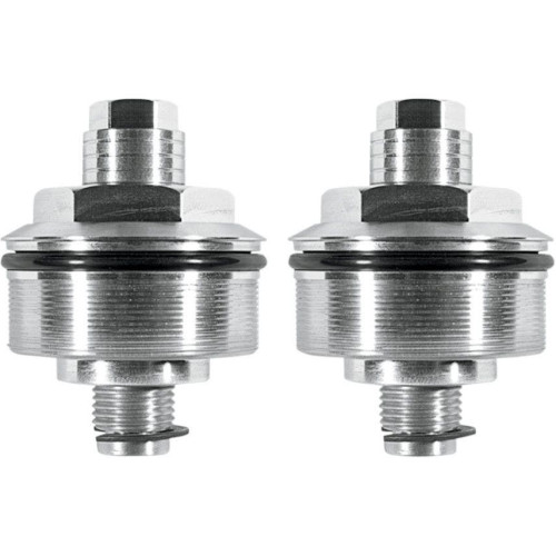PartzBiz HD: 4403054-Speed Merchant SM ตัวปรับพรีโหลดเครื่องจักร 49 มม. ฝาครอบโช้ค Harley FXD FXD V-Rod | SM49A-2