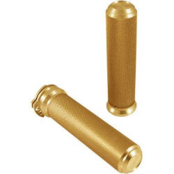 PartzBiz HD DS06301753 - ปลอกแฮนด์อะลูมิเนียม Speed Merchant Gold สำหรับบาร์ขนาด 1” Harley Cable Throttle | SM-AG100G