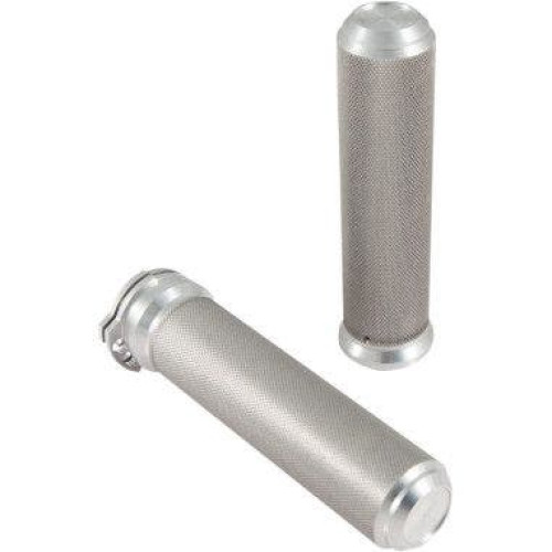 PartzBiz HD: 4403060-The Speed Merchant Natural Alumimum Speed Grips 1” แฮนด์ Harley Cable Throttle | SM-AG100R