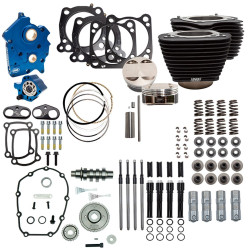 PartzBiz HD SS310-1059A - S&S 124" Bolt On All Black Big Bore Kit Gear 550 Cam Black Pushrod Oil Cool | 310-1059 PartzBiz HD SS310-1059A - S&S 124" Bolt On All Black Big Bore Kit Gear 550 Cam Black Pushrod Oil Cool | 310-1059