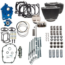 PartzBiz HD SS310-1050B - S&S 124 Bolt On Big Bore Kit Highlighted Chain 550 Cam Chrome Pushrod Water Cool | 310-1050 PartzBiz HD SS310-1050B - S&S 124 Bolt On Big Bore Kit Highlighted Chain 550 Cam Chrome Pushrod Water Cool | 310-1050