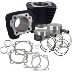 PartzBiz HD SS910-0691 - S&S 1250CC Wrinkle Black Cylinder Coversion Kit Flat Top 10:3:1 Harley XL 86-15 | 910-0443 PartzBiz HD SS910-0691 - S&S 1250CC Wrinkle Black Cylinder Coversion Kit Flat Top 10:3:1 Harley XL 86-15 | 910-0443