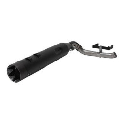 PartzBiz HD SS550-0830 - S&S 550-0830 Shadow Ghost Pipe For Sidewinder 2-1 Black 95-08 Harley FL Touring | 550-0830