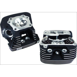 PartzBiz HD SS106-3240 - S&S Cycle Super Stock 89CC Black Cylinder Heads for Harley Twin Cam 06-16 | 106-3240
