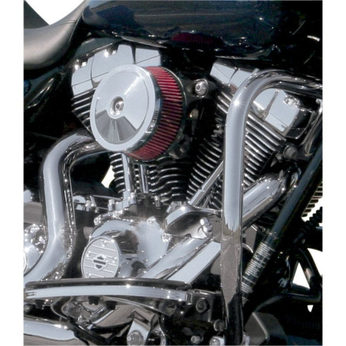 PartzBiz HD: 4402981-S&S Chrome Bob Dome Cover Super Stock Stealth เครื่องฟอกอากาศ Stage 1 Harley | 170-0120