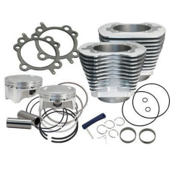 PartzBiz HD SS910-0642 - S&S Cycle 4" Sidewinder 100" Big Bore Kit '99-'06 HD® Big Twin Cam Silver | 910-0642 / 910-0596 PartzBiz HD SS910-0642 - S&S Cycle 4" Sidewinder 100" Big Bore Kit '99-'06 HD® Big Twin Cam Silver | 910-0642 / 910-0596