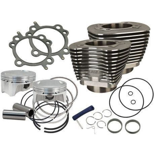 PartzBiz HD: 4402945-S&S Cycle 4" Sidewinder 100" Big Bore Kit '99-'06 HD¬Æ Big Twin Cam Wrinkle Black | 910-0597