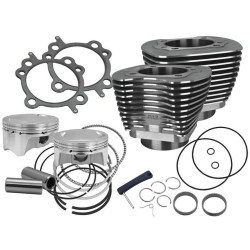PartzBiz HD SS910-0651 - S&S Cycle 4" Sidewinder 110" Big Bore Kit 07-17 HD¬Æ Big Twin Cam Wrinkle Black | 910-0651