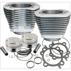 PartzBiz HD SS910-0200 - S&S Cycle 95" CI Big Bore Cylinder Kit Silver 9.7:1 Compression 99-06 Harley | 910-0200