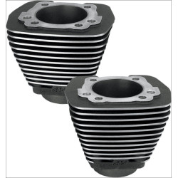 PartzBiz HD SS91-7710 - S&S Cycle Black 3.5" Bore Stock Repl Cylinders Harley Evolution EVO Big Twin | 91-7710