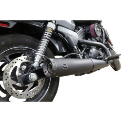 PartzBiz HD SS550-0703 - S&S Cycle Black Ceramic 4" Grand Nation Slip On Muffler Harley XG500/750 Street | 550-0703