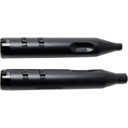 PartzBiz HD SS550-0666 - S&S Cycle Black MK45 4.5" Slip On Mufflers W/ Black Thruster Tips Harley 2017 | 550-0666