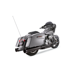 PartzBiz HD SS550-0670 - S&S Cycle Black MK45 4.5" Slip On Mufflers W/ Black Tracer Tips Harley 2017 | 550-0670