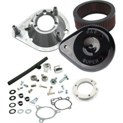 PartzBiz HD SS170-0312B - S&S Cycle Black Teardrop Stage 1 Air Cleaner for Harley Touring 08-16 TBW  | 170-0312B