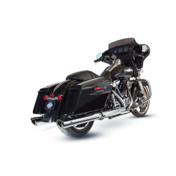 PartzBiz HD SS550-0695 - S&S Cycle Chrome 4" Slash Cut Slip Mufflers 50 State Legal Harley Touring 17-18 | 550-0695