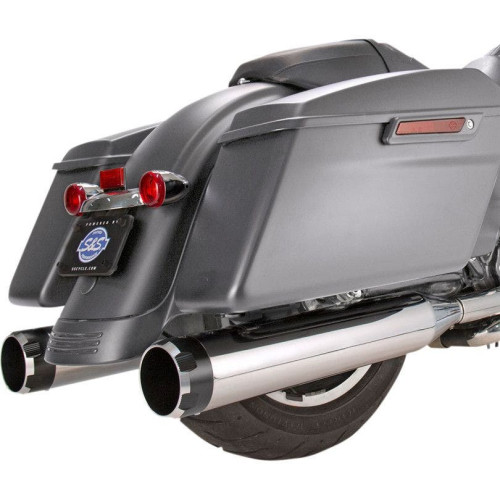 PartzBiz HD: 4402886-S&S Cycle Chrome MK45 4.5" Slip On Mufflers W/ Black Thruster Tips Harley 2017 | 550-0664 PartzBiz HD: 4402886-S&S Cycle Chrome MK45 4.5" Slip On Mufflers W/ Black Thruster Tips Harley 2017 | 550-0664