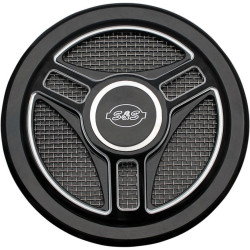 PartzBiz HD SS170-0210 - S&S Black Tri Spoke Cover Super Stock Stealth Air Cleaner Stage 1 Harley | 170-0210 PartzBiz HD SS170-0210 - S&S Black Tri Spoke Cover Super Stock Stealth Air Cleaner Stage 1 Harley | 170-0210