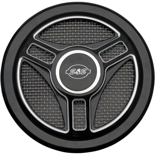 PartzBiz HD: 4402897-S&S Black Tri Spoke Cover Super Stock Stealth Air Cleaner Stage 1 Harley | 170-0210
