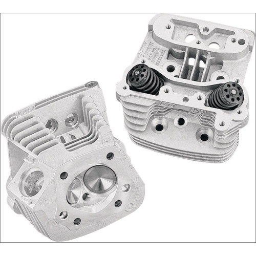 PartzBiz HD: 4402880-S&S Cycle Natural Super Stock Cylinder Heads for Harley Evolution Big Twin EVO | 90-1004