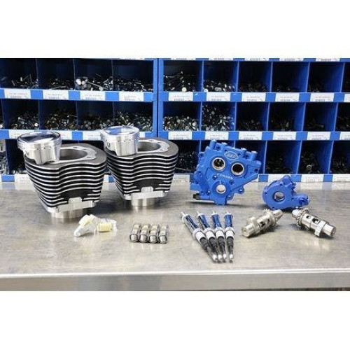 PartzBiz HD: 4402851-S&S Cycle Winter Power Package 100" Black Big Bore Kit w/ 585 Chain Cams 99-06 | 330-0578