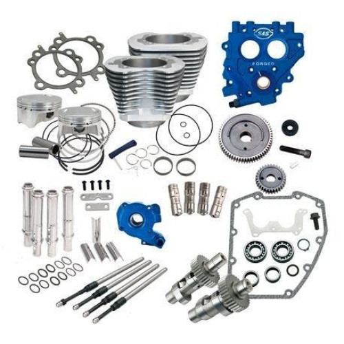 PartzBiz HD: 4402854-S&S Cycle Winter Power Package 100" Silver Big Bore Kit w/ 585 Gear Cams 99-06 | 330-0577