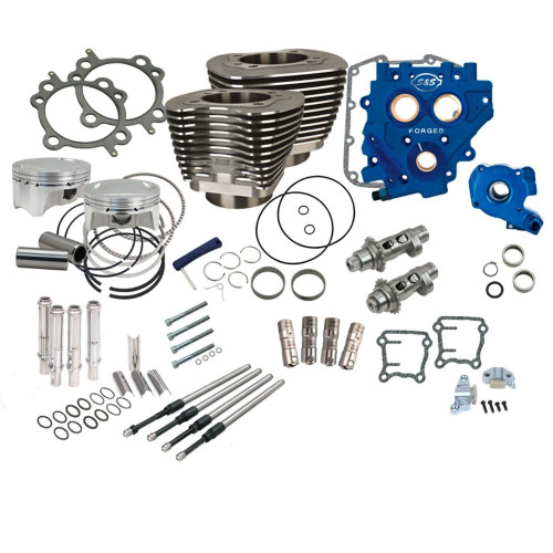 PartzBiz HD: 4402855-S&S Cycle Winter Power Package 110" Black Big Bore Kit w/ 585 Chain Cams 07-17 | 330-0582 PartzBiz HD: 4402855-S&S Cycle Winter Power Package 110" Black Big Bore Kit w/ 585 Chain Cams 07-17 | 330-0582