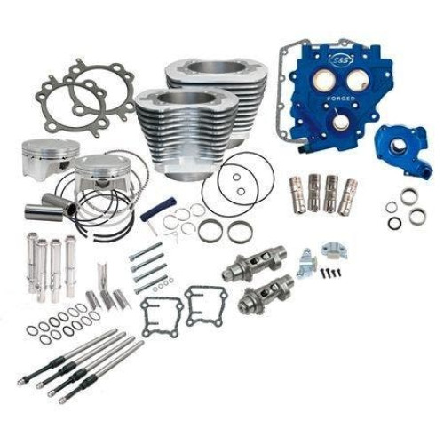 PartzBiz HD: 4402857-S&S Cycle Winter Power Package 110" Silver Big Bore Kit w/ 585 Chain Cams 07-17 | 330-0580
