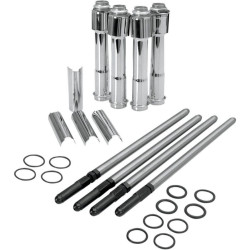 PartzBiz HD SS930-0024 - S&S Cycles Standard Adjustable Pushrod Kit W/ Covers for 04-15 Sportster | 930-0024