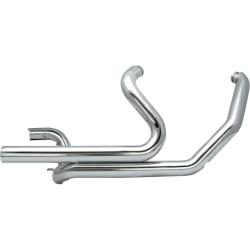 PartzBiz HD SS550-0004B - S&S Chrome Power Tune Dual Crossover Headers Head Pipes for Harley Touring 09-16 | 550-0004B