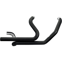 PartzBiz HD SS550-0143B - S&S Black Power Tune Dual Crossover Headers Head Pipes for Harley Touring 09-16
