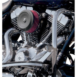 PartzBiz HD SS170-0123 - S&S Wrinkle Black Bob Dish Cover Super Stock Stealth Air Cleaner Stage 1 Harley | 170-0123
