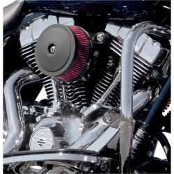 PartzBiz HD SS170-0124 - S&S Wrinkle Black Bob Dome Cover Super Stock Stealth Air Cleaner Stage 1 Harley | 170-0124