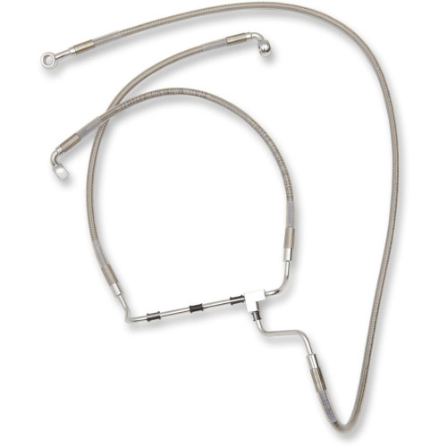 PartzBiz HD: 4402788-Stainless Steel Extended Length Front Brake Line Harley 14-15 Non ABS Plus 4 - 1741-3977