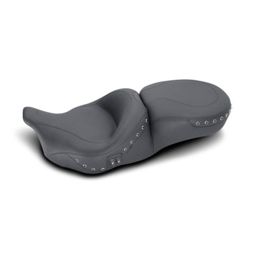 PartzBiz HD: 4402742-Studded Black One Piece Heated Touring Seat for 08-13 FLT/FLH Touring Models | 79648