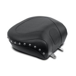PartzBiz HD MD79130 - Mustang Seat Wide Chrome Studded Rear Seat Only for Harley 00-05 FXST 00-07 | 79130 PartzBiz HD MD79130 - Mustang Seat Wide Chrome Studded Rear Seat Only for Harley 00-05 FXST 00-07 | 79130