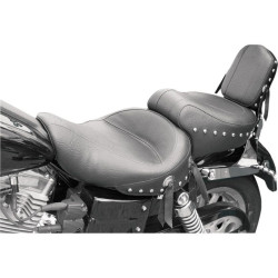 PartzBiz HD MD75109 - Mustang Seats Studded Wide Style 2 up Seat for Harley Dyna 04-05 (ex FXDWG) | 75109 PartzBiz HD MD75109 - Mustang Seats Studded Wide Style 2 up Seat for Harley Dyna 04-05 (ex FXDWG) | 75109