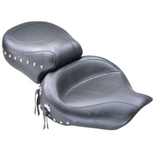 PartzBiz HD: 4402716-Mustang Seats Studded Wide Style 2 up Seat for Harley Dyna Models 06-17 | 75435
