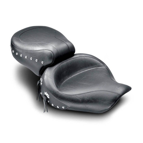 PartzBiz HD: 4402717-Mustang Seats Studded Wide Style 2 up Seat for Harley Dyna Models 96-03 | 75530