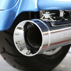 PartzBiz HD DS18010519 - Supertrapp 140-65222 Chrome Kerker Stout 4" Slip-On Mufflers Harley Touring