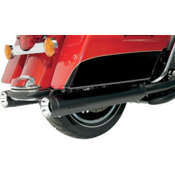 PartzBiz HD DS18010587 - SuperTrapp 147-65224 Black Stout CVO 4" Slip On Mufflers Pair 10-16 Harley FLHT 1801-0587 18010587