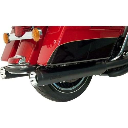 PartzBiz HD: 4402681-SuperTrapp 147-65226 Black Stout CVO 4" Slip On Mufflers Pair 17-19 Harley FL 1801-1147 18011147 electra road street glide king