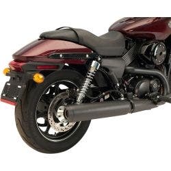 PartzBiz HD DS18010864 - SuperTrapp 147-65750 Black Stout CVO 4" Slip On Mufflers Pair 15-19 Harley XG 1801-0864 18010864