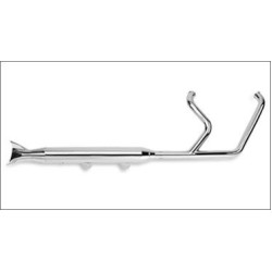 PartzBiz HD DS18000552 - Supertrapp 2-Into-1 Internal Disc 3" Fishtail Exhaust Harley Softail FXS 07-11 628-71570