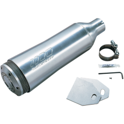 PartzBiz HD DS4MCU1750 - SuperTrapp 4" Aluminum Universal Slip-On Muffler 1.75" Inlet 412-17500 4MCU-1750