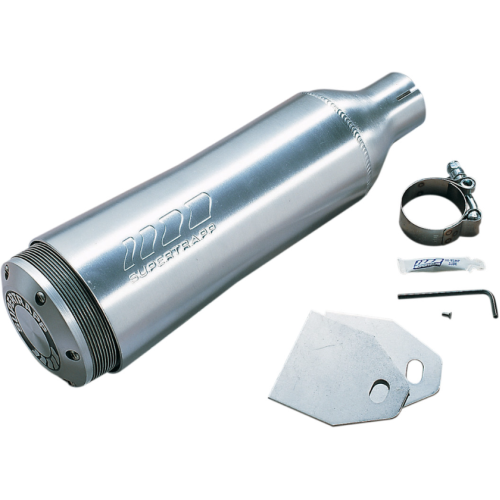 PartzBiz HD: 4402687-SuperTrapp 4" Aluminum Universal Slip-On Muffler 1.75" Inlet 412-17500 4MCU-1750 PartzBiz HD: 4402687-SuperTrapp 4" Aluminum Universal Slip-On Muffler 1.75" Inlet 412-17500 4MCU-1750